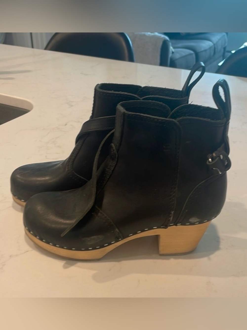 Swedish Hasbeens black ankle boots